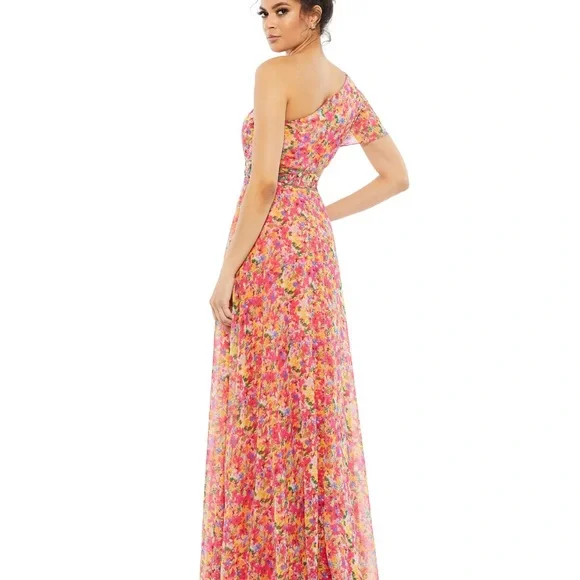 Mac Duggal NWT Floral One-Shoulder Dress - Picture 2 of 3